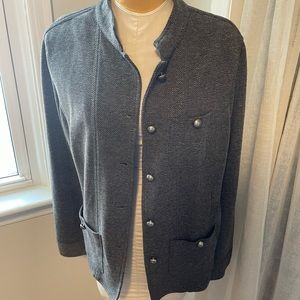 Tan Jay military inspired knit jacket